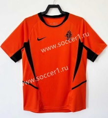 Retro Version 2002 Netherlands Home Orange Thailand Soccer Jersey AAA-811