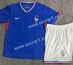 2024-25 France Home Blue Soccer Uniform-709