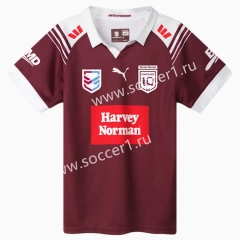 2024 QLD Maroons Away Red Thailand Rugby Shirt