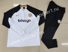 (S-3XL) 2023-2024 Chelsea White Thailand Soccer Tracksuit Uniform-GDP