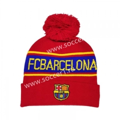 Barcelona Red Hat Soccer Knitted Cap