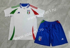 2024-2025 Italy Away White Soccer Uniform-3454