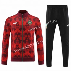 2023-2024 Morocco Red Thailand Soccer Jacket Uniform-4627