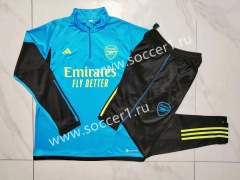 2023-2024 Arsenal Lake Blue Thailand Soccer Tracksuit Uniform-815