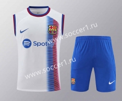 2024-2025 Barcelona White Thailand Soccer Vest Uniform-418