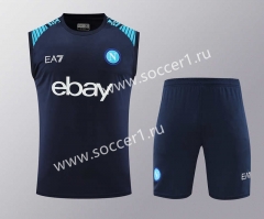 2024-2025 Napoli Royal Blue Thailand Soccer Vest Uniform-418