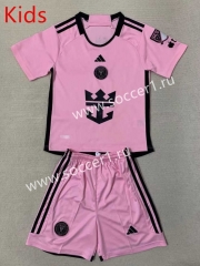 2024-2025 Inter Miami CF Pink Kids/Youth Soccer Uniform-AY