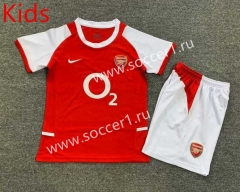 Retro Version 02-04 Arsenal Home Red Kids/Youth Soccer Uniform-7809
