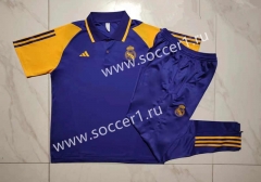2023-2024 Real Madrid Purple Thailand Polo Uniform-815