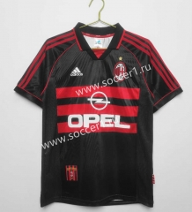Retro Version 98-99 AC Milan 2nd Away Red&Black Thailand Soccer Jersey AAA-C1046