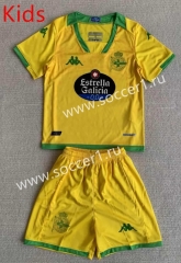 2023-2024 Deportivo La Coruña Away Yellow Kids&Youth Soccer Uniform-AY