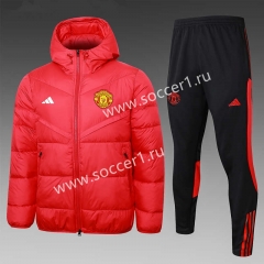 2023-2024 Manchester United Red Cotton Suit With Hat-815