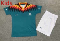 Retro Version 1994 Germany Away Green Kids/Youth Soccer Uniform-7809