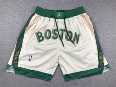 2024 Boston Celtics City Edition Beige NBA Shorts -1380
