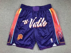 2024 Phoenix Suns City Edition Purple NBA Shorts -1380