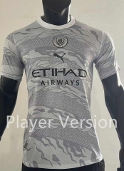 Player Version 2024-2025 Manchester City White&Gray Thailand Soccer Jersey AAA-SJ
