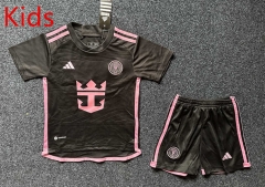 2024-2025 Inter Miami CF Away Black Kids/Youth Soccer Uniform-GB