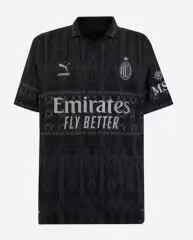 2023-2024 PLEASURES Version AC Milan Black Thailand Soccer Jersey AAA-3066