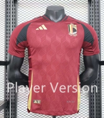 Player Version 2024-2025 Belgium Home Maroon Thailand Soccer Jersey AAA-888