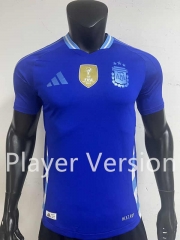 With Patch Player Version 2024-2025 Argentina Away Blue Thailand Soccer Jersey AAA