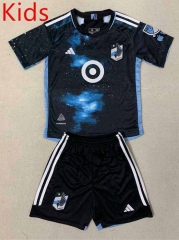 2024-2025 Minnesota United FC Home Black&Blue Kid/Youth Soccer Uniform-AY