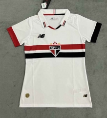 2024-2025 Sao Paulo Futebol Away White Thailand Women Soccer Jersey AAA-4506