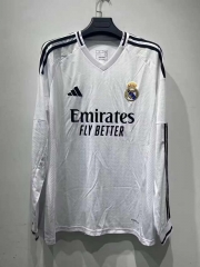 2024-2025 Real Madrid Home White LS Thailand Soccer Jersey AAA-422
