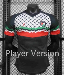 Player Version 2024-2025 Palestino Black Thailand Soccer Jersey AAA-888