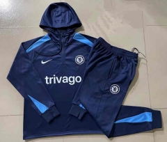 2024-2025 Chelsea Royal Blue Thailand Soccer Tracksuit With Hat-815