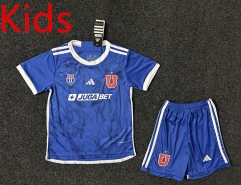 2024-2025 Universidad de Chile Home Blue Kids/Youth Soccer Unifrom-GB