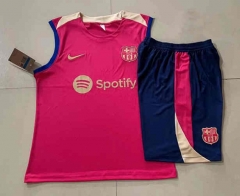 2024-2025 Barcelona Dark Red Thailand Soccer Vest Tracksuit -815