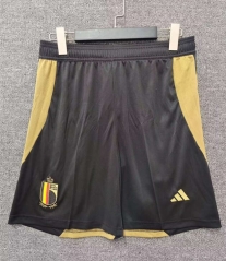 2024-2025 Belgium Home Black Thailand Soccer Shorts