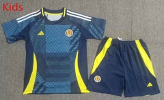 2024-2025 Scotland Home Royal Blue Kids/Youth Soccer Uniform