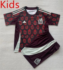 2024-2025 Mexico Home Red Kids/Youth Soccer Uniform-AY