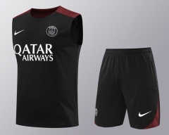 2024-25 Paris Black Thailand Soccer Vest Uniform-418