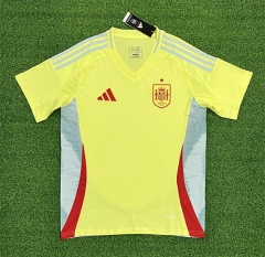 (S-4XL) 2024-25 Spain Away Yellow Thailand Soccer Jersey AAA-403
