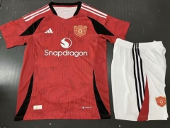 2024-2025 Manchester United Home Red Soccer Uniform-8975