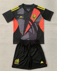 2024-2025 Mexico Goalkeeper Black Soccer Uniform-AY