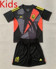 2024-2025 Mexico Goalkeeper Black Kids/Youth Soccer Uniform-AY