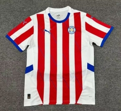 2024-2025 Paraguay Home Red&White Thailand Soccer Jersey AAA-512