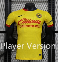 Player Version 2024-2025 Club America Yellow Thailand Soccer Jersey AAA-888