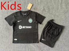 2024-25 Sporting Clube de Portugal 3rd Away Black Kid/Youth Soccer Uniform-8975