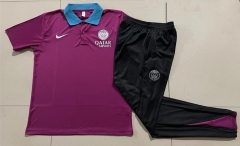 2024-2025 Jordan PSG Purple&Pink Thailand Polo Uniform-815
