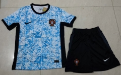 2024-2025 Portugal Away Blue Soccer Uniform-718
