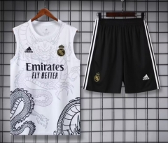 2024-2025 Real Madrid White Thailand Soccer Vest Uniform-418