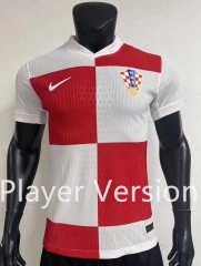 Player Version 2024-2025 Croatia Home Red&White Thailand Soccer Jersey AAA-1328
