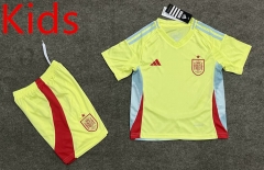 2024-2025 Spain Away Yellow Kids/Youth Soccer Uniform-6748