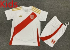 2024-2025 Peru Home White Kids/Youth Soccer Uniform-7809
