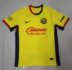 (S-4XL) 2024-2025 Club America Home Yellow Thailand Soccer Jersey AAA-9527