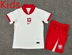 2024-2025 Poland Home White Kids/Youth Soccer Uniform-7809